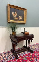 Load image into Gallery viewer, Antique French Oak Renaissance Revival Library Dolphin Table Desk c. 1880s