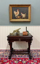 Load image into Gallery viewer, Antique French Oak Renaissance Revival Library Dolphin Table Desk c. 1880s