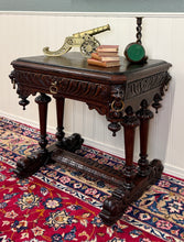 Load image into Gallery viewer, Antique French Oak Renaissance Revival Library Dolphin Table Desk c. 1880s