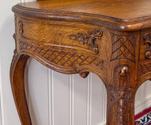 Load image into Gallery viewer, Antique French Oak Louis XV Style Entry Console or Hall Table with Drawer c.1930