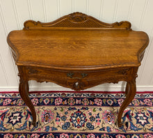 Load image into Gallery viewer, Antique French Oak Louis XV Style Entry Console or Hall Table with Drawer c.1930