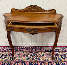 Load image into Gallery viewer, Antique French Oak Louis XV Style Entry Console or Hall Table with Drawer c.1930