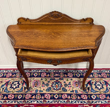 Load image into Gallery viewer, Antique French Oak Louis XV Style Entry Console or Hall Table with Drawer c.1930
