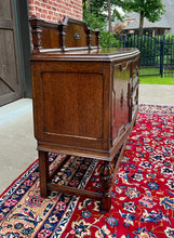 Load image into Gallery viewer, Antique English Sideboard Server Buffet Cabinet Tiger Oak Bow Front c. 1930s