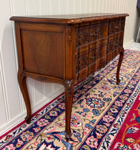 Load image into Gallery viewer, Antique French Chest of Drawers Console Serpentine Carved Walnut Louis XV c.1920