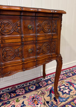 Load image into Gallery viewer, Antique French Chest of Drawers Console Serpentine Carved Walnut Louis XV c.1920