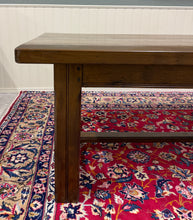 Load image into Gallery viewer, Antique French Country Farmhouse Dining Table LARGE 118" Oak Drawers c.1900