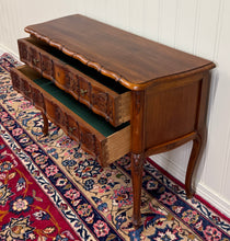 Load image into Gallery viewer, Antique French Chest of Drawers Console Serpentine Carved Walnut Louis XV c.1920