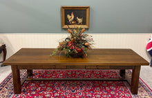 Load image into Gallery viewer, Antique French Country Farmhouse Dining Table LARGE 118" Oak Drawers c.1900