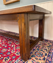 Load image into Gallery viewer, Antique French Country Farmhouse Dining Table LARGE 118" Oak Drawers c.1900
