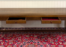 Load image into Gallery viewer, Antique French Country Farmhouse Dining Table LARGE 118" Oak Drawers c.1900