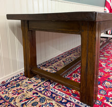 Load image into Gallery viewer, Antique French Country Farmhouse Dining Table LARGE 118" Oak Drawers c.1900