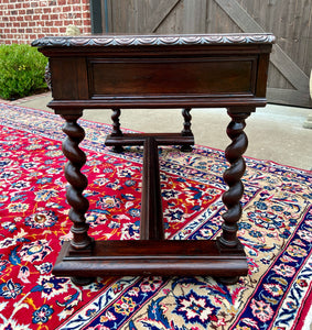 Antique French Desk Writing Table Sofa Entry Table Oak Barley Twist Renaissance