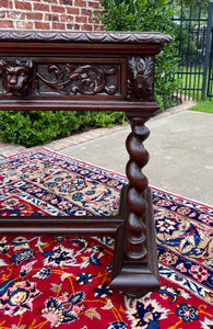 Antique French Desk Writing Table Sofa Entry Table Oak Barley Twist Renaissance