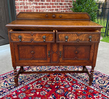 Load image into Gallery viewer, Antique English Sideboard Server Buffet Barley Twist Jacobean Honey Oak c.1930s