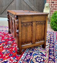 Load image into Gallery viewer, Antique French Trunk Chest Blanket Box Storage Coffer Gothic Revival c. 1920-30