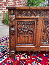 Load image into Gallery viewer, Antique French Trunk Chest Blanket Box Storage Coffer Gothic Revival c. 1920-30