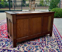 Load image into Gallery viewer, Antique French Trunk Chest Blanket Box Storage Coffer Gothic Revival c. 1920-30