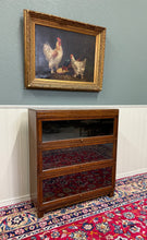 Load image into Gallery viewer, Antique English Barristers Lawyers Bookcase Bookshelf Cabinet Oak c. 1940s