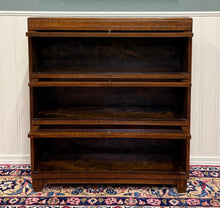 Load image into Gallery viewer, Antique English Barristers Lawyers Bookcase Bookshelf Cabinet Oak c. 1940s