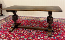 Load image into Gallery viewer, Antique English Jacobean Dining Table Breakfast Table Oak 6' Wide c.1920s-30s