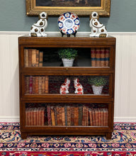 Load image into Gallery viewer, Antique English Barristers Lawyers Bookcase Bookshelf Cabinet Oak c. 1940s