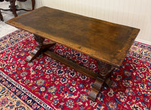 Load image into Gallery viewer, Antique English Jacobean Dining Table Breakfast Table Oak 6' Wide c.1920s-30s