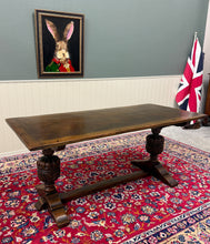 Load image into Gallery viewer, Antique English Jacobean Dining Table Breakfast Table Oak 6' Wide c.1920s-30s