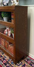 Load image into Gallery viewer, Antique English Barristers Lawyers Bookcase Bookshelf Cabinet Oak c. 1940s
