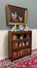 Load image into Gallery viewer, Antique English Barristers Lawyers Bookcase Bookshelf Cabinet Oak c. 1940s