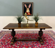 Load image into Gallery viewer, Antique English Jacobean Dining Table Breakfast Table Oak 6' Wide c.1920s-30s