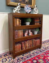 Load image into Gallery viewer, Antique English Barristers Lawyers Bookcase Bookshelf Cabinet Oak c. 1940s