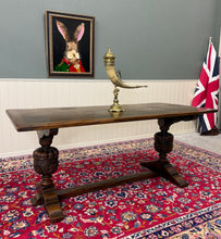Load image into Gallery viewer, Antique English Jacobean Dining Table Breakfast Table Oak 6' Wide c.1920s-30s