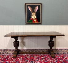 Load image into Gallery viewer, Antique English Jacobean Dining Table Breakfast Table Oak 6' Wide c.1920s-30s