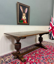 Load image into Gallery viewer, Antique English Jacobean Dining Table Breakfast Table Oak 6' Wide c.1920s-30s