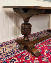 Load image into Gallery viewer, Antique English Jacobean Dining Table Breakfast Table Oak 6' Wide c.1920s-30s