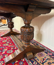 Load image into Gallery viewer, Antique English Jacobean Dining Table Breakfast Table Oak 6' Wide c.1920s-30s