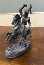 Load image into Gallery viewer, Antique French Pair of Patinated Spelter Sculptures Knights On Horseback