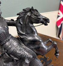 Load image into Gallery viewer, Antique French Pair of Patinated Spelter Sculptures Knights On Horseback
