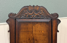 Load image into Gallery viewer, Antique Pair of English Carved Oak Wainscot Highbacked Armchairs c. 1900-1920