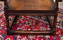 Load image into Gallery viewer, Antique Pair of English Carved Oak Wainscot Highbacked Armchairs c. 1900-1920