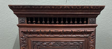 Load image into Gallery viewer, Antique French Breton Armoire Wardrobe Linen Cabinet Drawer Carved Chestnut 19th