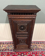 Load image into Gallery viewer, Antique French Breton Armoire Wardrobe Linen Cabinet Drawer Carved Chestnut 19th
