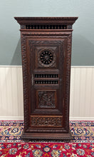 Load image into Gallery viewer, Antique French Breton Armoire Wardrobe Linen Cabinet Drawer Carved Chestnut 19th
