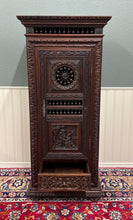 Load image into Gallery viewer, Antique French Breton Armoire Wardrobe Linen Cabinet Drawer Carved Chestnut 19th