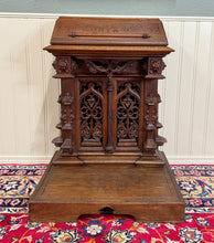 Load image into Gallery viewer, Antique French Gothic Renaissance Prie Dieu Prayer Kneeler Prayer Bench 19thC