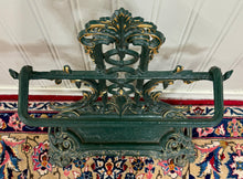 Load image into Gallery viewer, Antique English Gilt &amp; Painted Cast Iron Umbrella Stick Cane Stand