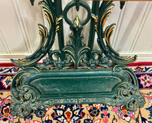 Load image into Gallery viewer, Antique English Gilt &amp; Painted Cast Iron Umbrella Stick Cane Stand