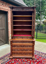 Load image into Gallery viewer, Antique French Bookcase &amp; Chest of Drawers Display Cabinet Barley Twist Oak 19C