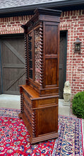 Load image into Gallery viewer, Antique French Bookcase &amp; Chest of Drawers Display Cabinet Barley Twist Oak 19C